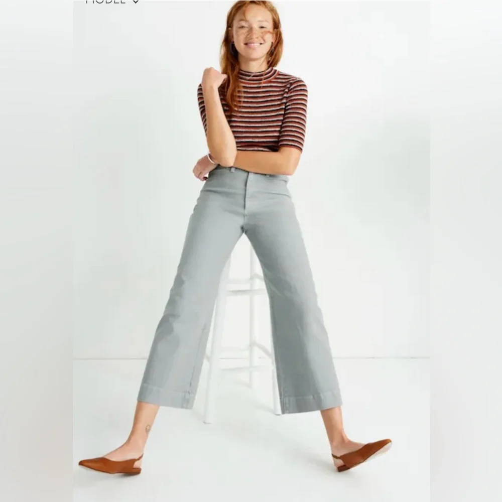 Madewell Light Gray Flare Jeans - Picture 3 of 13